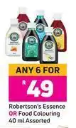 Game Robertson's essence or food colouring assorted-for 6 x 40ml offer