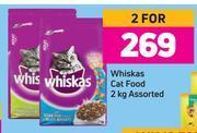 Game Whiskas cat food assorted-for 2 x 2kg offer