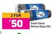Game Great value refuse bags-for 2 x 20s offer