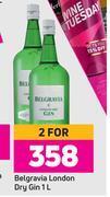 Belgravia london dry gin-for 2 x 1l