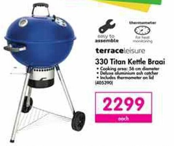Terraceleisure 330 Titan Kettle Braai offer at Makro