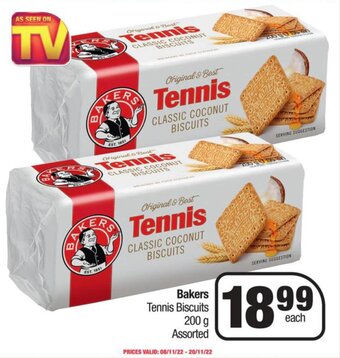 Spar Bakers Tennis Biscuits assorted 200g offer