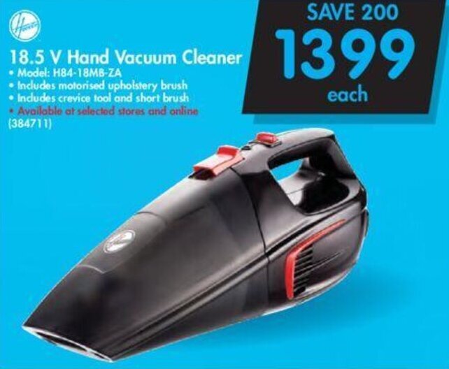 Hover 18.5V Hand Vacuum Cleaner offer at Makro