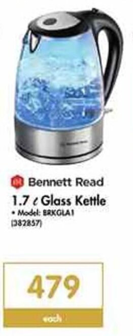 Makro Bennett Read 1.7L Glass Kettle offer