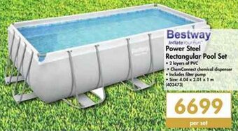 Makro Bestway Power Steel Rectangular Pool Set offer