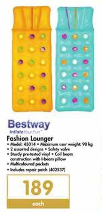 Makro Bestway Fashion Lounger offer