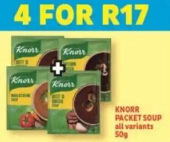 Usave Knorr Packet Soup all variants 4 x 50g offer