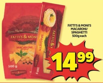 Usave Fatti's & Moni's Macaroni / Spaghetti 500g offer