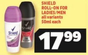 Usave Shield Roll-On for Ladies / Men All Variants 50ml offer