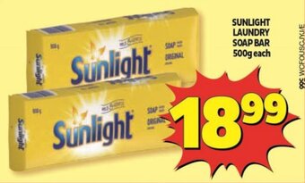 Usave Sunlight Laundry Soap Bar 500g offer