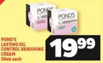 Pond's Lasting Oil Control Vanishing Cream 50ml