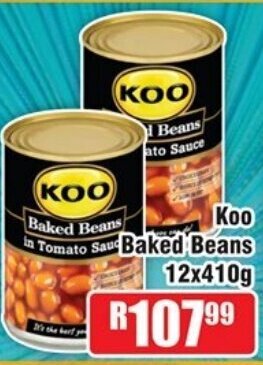Koo Baked Beans 12x410g