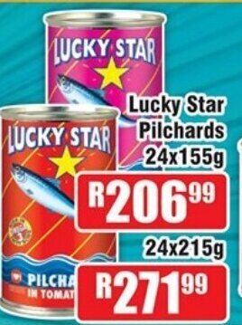 Lucky Star Pilchards 24x155g
