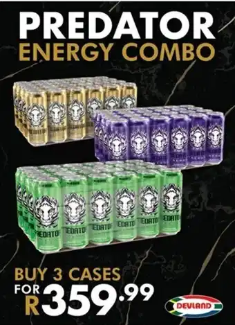 Devland Cash And Carry Predator Energy Combo offer