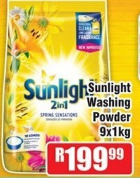 Devland Cash And Carry Sunlight Washing Powder 9x1kg offer