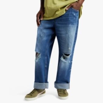 Sportscene Redbat men's medium blue straight leg jeans offer