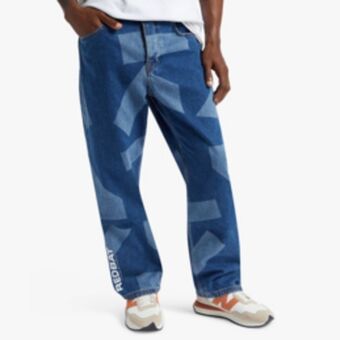 Sportscene Redbat men's medium blue straight leg jeans offer