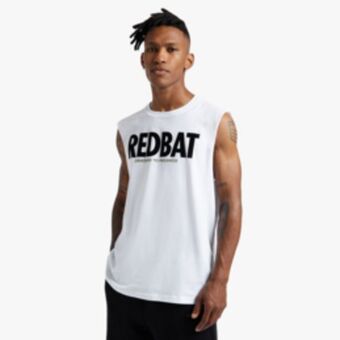 Redbat men's white tank top