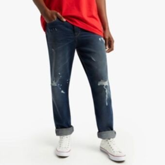 Sportscene Redbat men's dark blue straight jeans offer