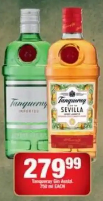 OK Liquor Tanqueray Gin asstd. 750ml offer