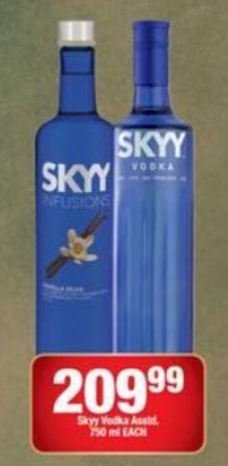 OK Liquor Skyy Vodka asstd. 750ml offer
