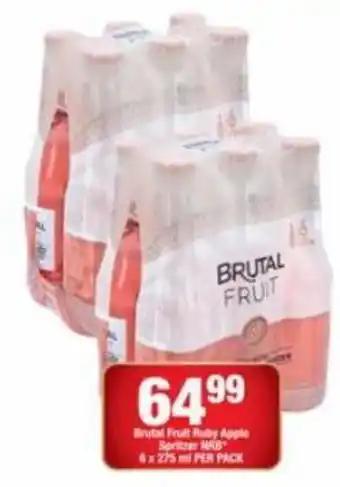 OK Liquor Brutal Fruit Ruby Apple Spritzer NRB 6 x 275ml per pack offer