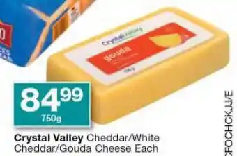 Checkers Crystal Valley Cheddar / White Cheddar / Gouda Cheese 750g offer