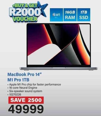 Incredible Connection MacBook Pro 14" M1 Pro 1TB offer