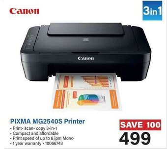 Incredible Connection Canon Pixma MG2540S Printer offer