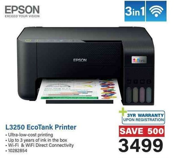 Epson L3250 EcoTank Printer offer at Incredible Connection