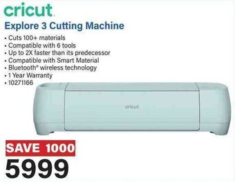 Incredible Connection Cricut Explore 3 Cutting Machine offer