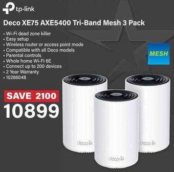 Incredible Connection TP-Link Deco XE75 AXE5400 Tri-Band Mesh 3 pack offer