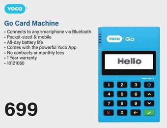 Incredible Connection Yoco Go Card Machine offer