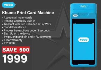 Incredible Connection Yoco Khumo Print Card Machine offer
