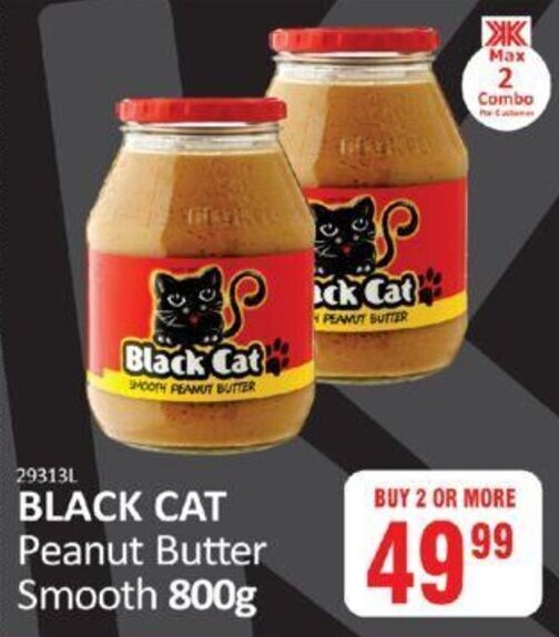 Black Cat Smooth Peanut Butter 800g buy 2 or more offer at KitKat Cash