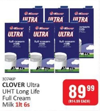KitKat Cash and Carry Clover Ultra UHT Long Life Full Cream Milk 1lt 6s offer