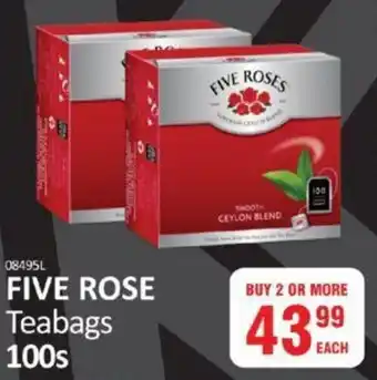 KitKat Cash and Carry Five Roses Teabags 100s buy 2 or more offer
