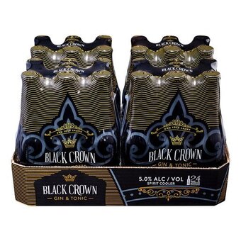Black crown gin & tonic 275ml x 24