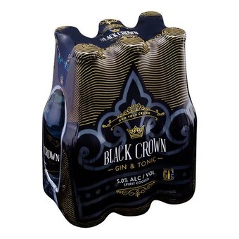 Black crown gin & tonic 275ml x 6