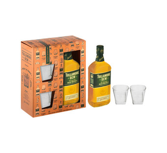 Makro’s liquor Tullamore dew irish whiskey and 2 glasses in giftpack (1 x 750ml) offer