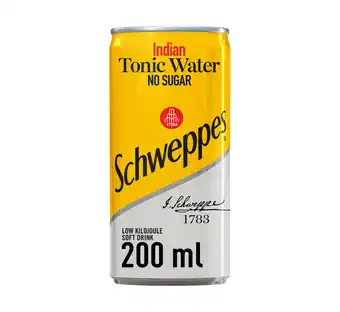 Schweppes indian tonic zero can 200ml