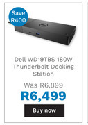 First Shop Dell wd19tbs 180w thunderbolt docking station offer