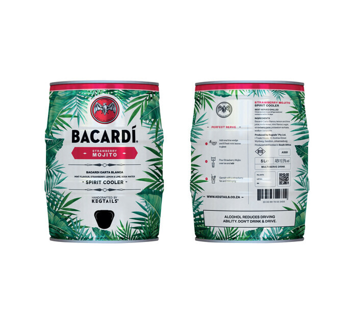 Bacardi strawberry mojto keg (1 x 5l) offer at Makro’s liquor