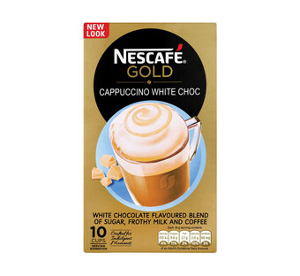 Nescafe cappuccino sachets cafe white choc (10 x 18g)
