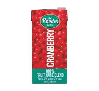 Makro’s liquor Rhodes 100% frt juice blend 1, cranberry offer