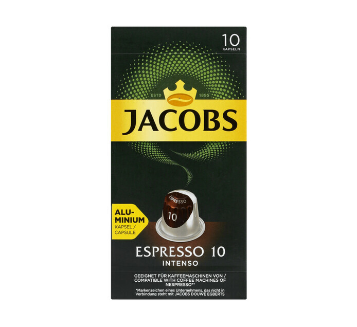 Jacobs coffee capsules espresso 10 intense (1 x 10s) offer at Makro’s
