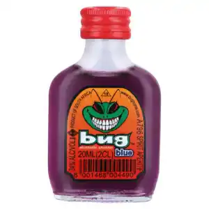 Bug blue purple shooter bottle 20ml