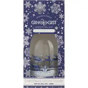 Ginologist christmas snow globe gin bottle 750ml