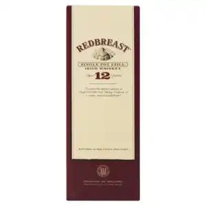 Redbreast 12 year old irish whiskey bottle 750ml