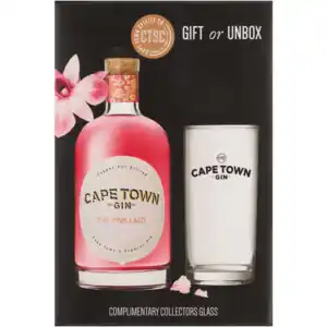 Checkers Liquor Shop Cape town spirit co. the pink lady gin with glass 750ml gift pack offer